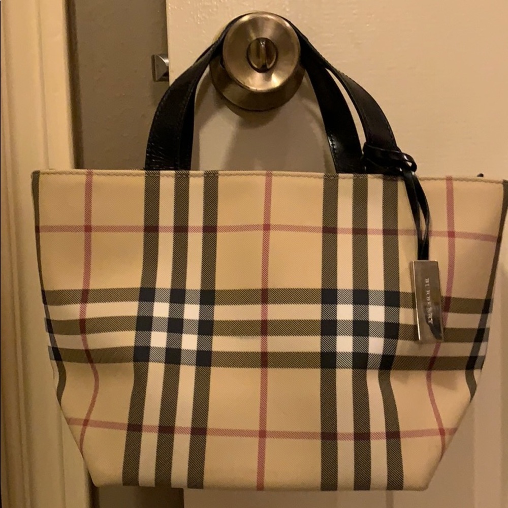 Burberry Small Plaid Tote